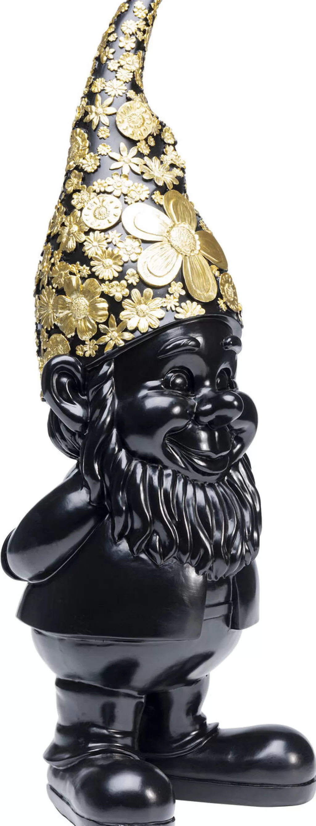 Koriste-Esineet>KARE Design Gnome Standing Tonttu Koriste-esine, Musta/kulta 61cm