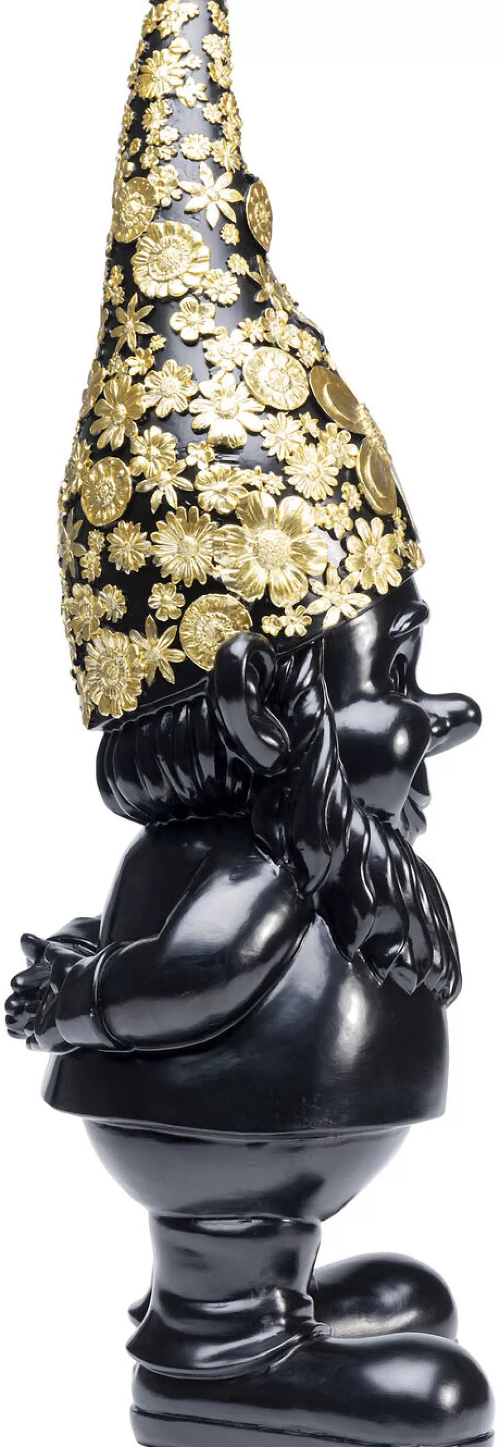 Koriste-Esineet>KARE Design Gnome Standing Tonttu Koriste-esine, Musta/kulta 61cm