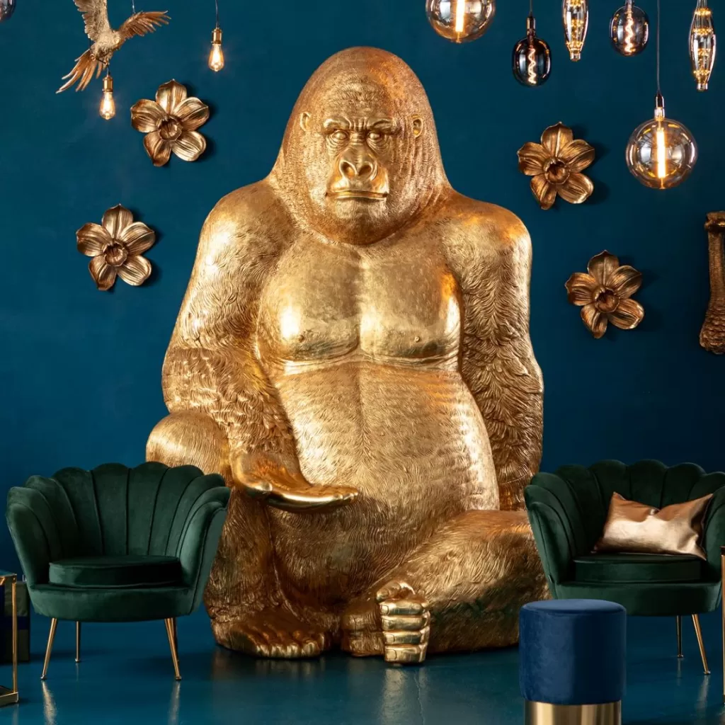 Jalalliset Koriste-Esineet>KARE Design Gorilla Gold XXL Koriste-esine, Patsas 249cm