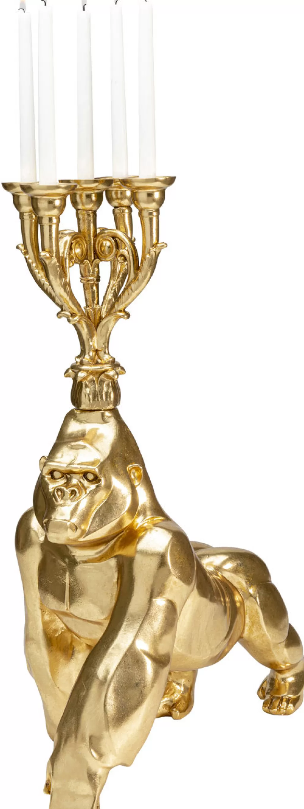 Lyhdyt | Kynttilänjalat>KARE Design Gorilla Kynttilänjalka, Kulta 71cm