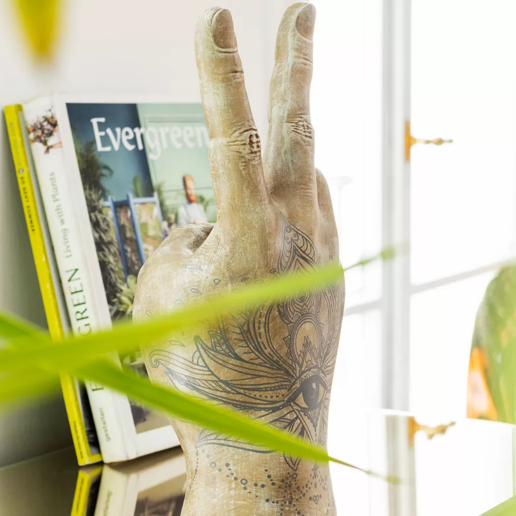 Koriste-Esineet>KARE Design Hand Victory Tattoo Eye Koriste-esine 36cm