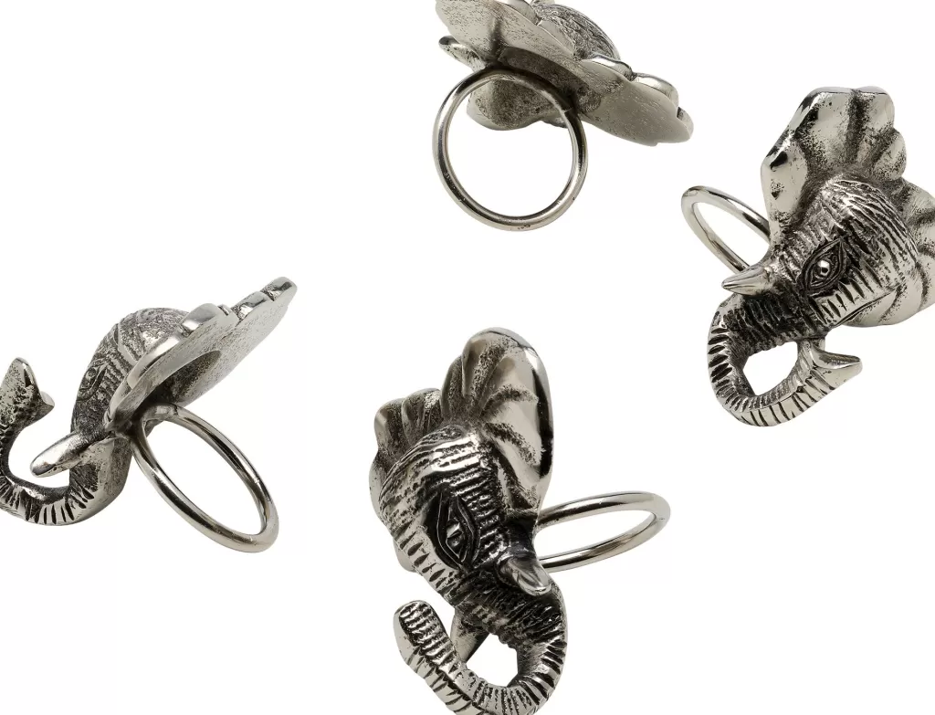 Keittiö Ja Astiat | Jalalliset Koriste-Esineet>KARE Design Happy Elephants Elefantti Servettirenkaat (4/Setti)