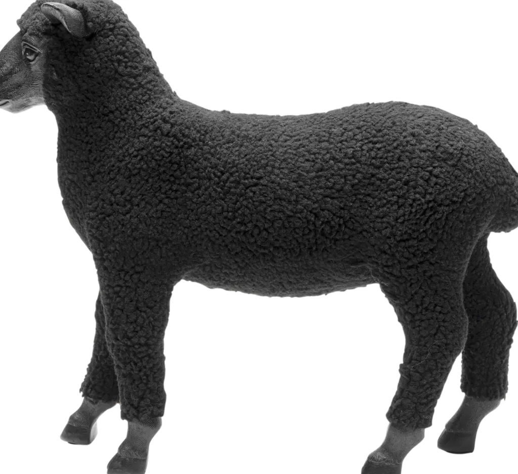 Koriste-Esineet>KARE Design Happy Sheep Wool Lammas Koriste-esine Musta 37cm