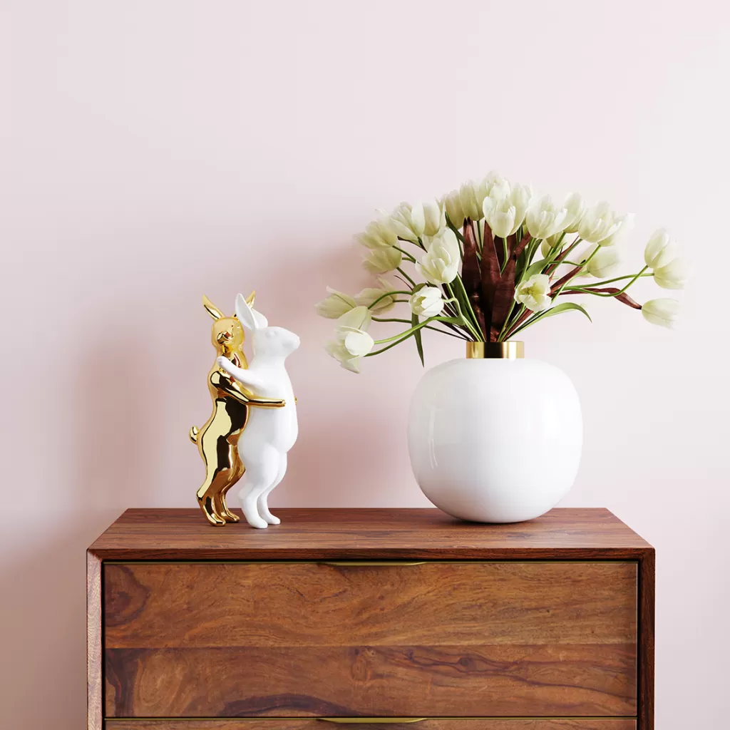 Koriste-Esineet>KARE Design Hugging Rabbits Halaavat Puput Koriste-esine, Medium