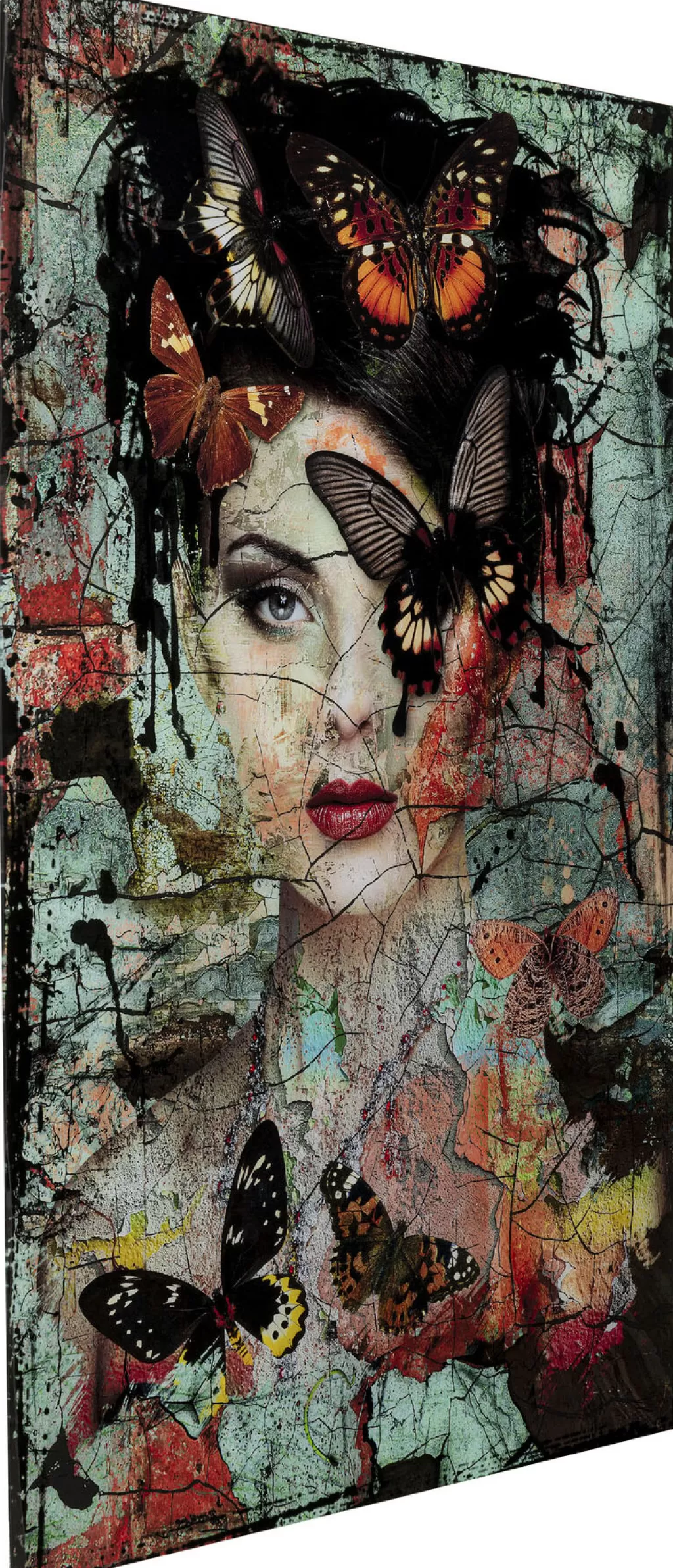 Taulut | Olohuone>KARE Design Lady Butterfly Lasitaulu 100x150cm
