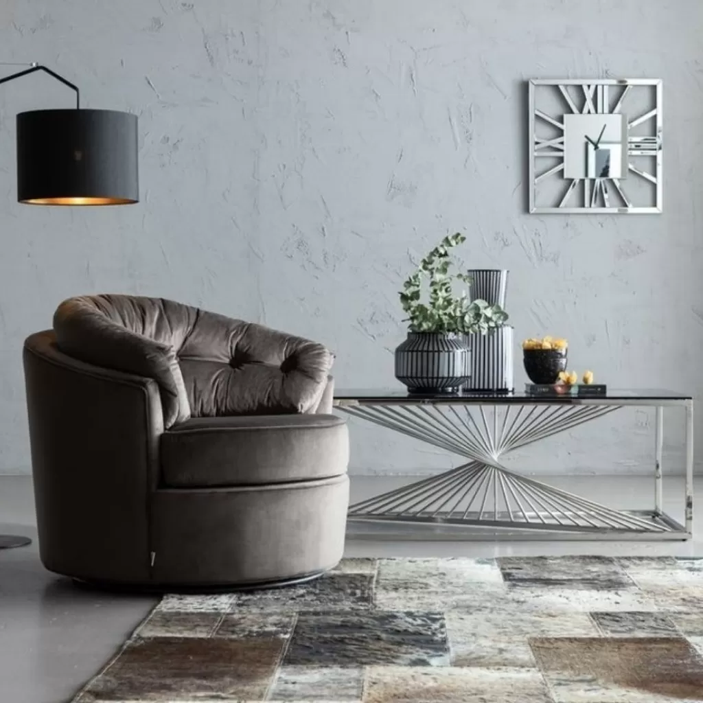 Sohvapöydät>KARE Design Laser Sohvapöytä - Hopea, Kirkas Lasi 120x60cm