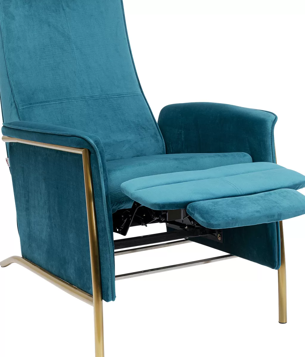 Olohuone | Nojatuolit>KARE Design Lazy Velvet Lepotuoli, Sininen