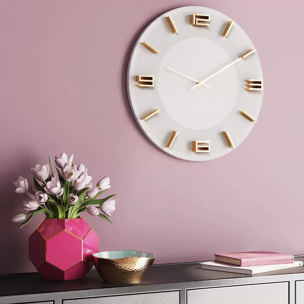 Kellot>KARE Design Leonardo Seinäkello Valkoinen Ø49cm