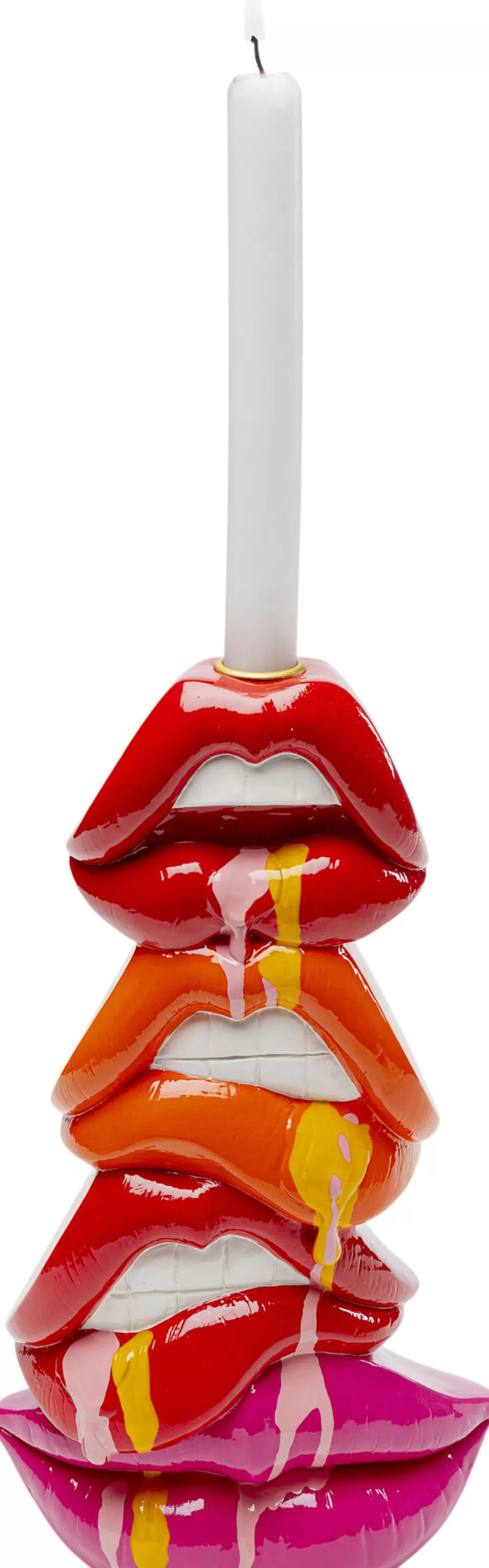 Lyhdyt | Kynttilänjalat>KARE Design Lips Huulet Kynttilänjalka 30cm