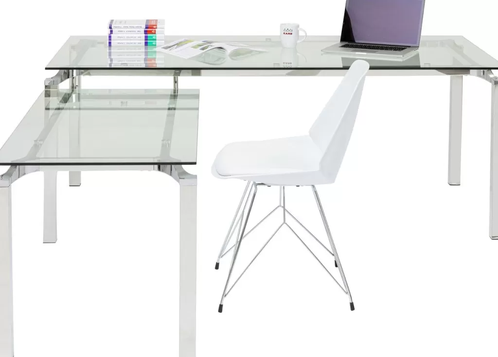 Työpöydät>KARE Design Lorenco Corner Työpöytä, Toimistopöytä, Kromi 210x180cm