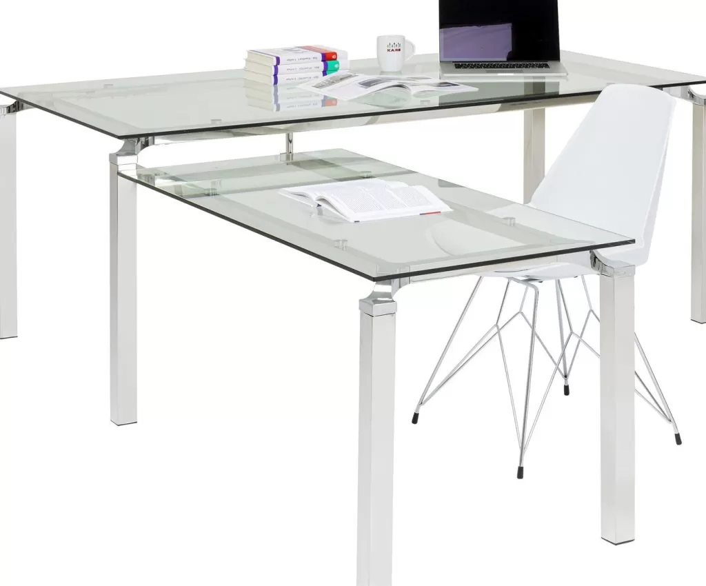 Työpöydät>KARE Design Lorenco Corner Työpöytä, Toimistopöytä, Kromi 210x180cm