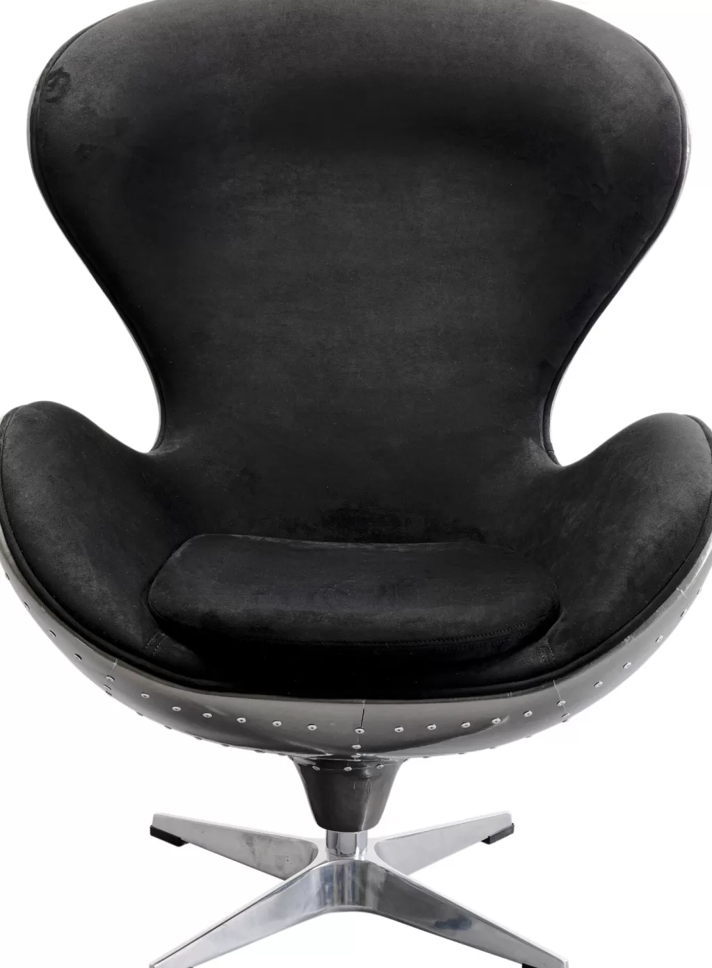 Nojatuolit>KARE Design Lounge Black Graphit Kääntyvä Nojatuoli