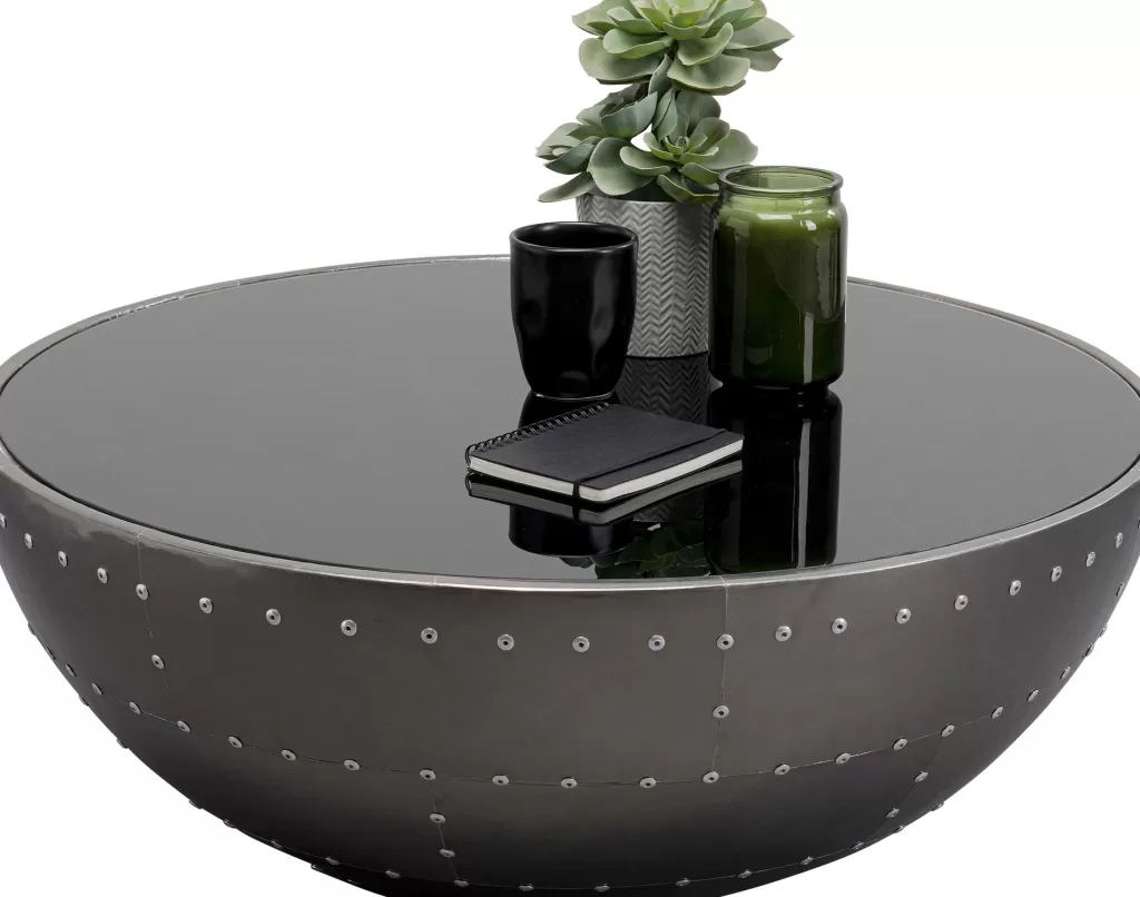Sohvapöydät>KARE Design Lounge Black Graphit Sohvapöytä Musta Ø83cm