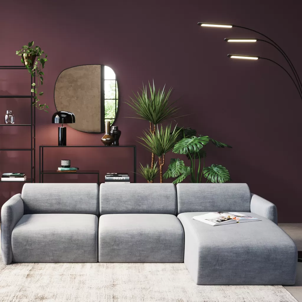 Olohuone | Kulmasohvat>KARE Design Lucca Kulmasohva - Harmaa, Oikea 255cm