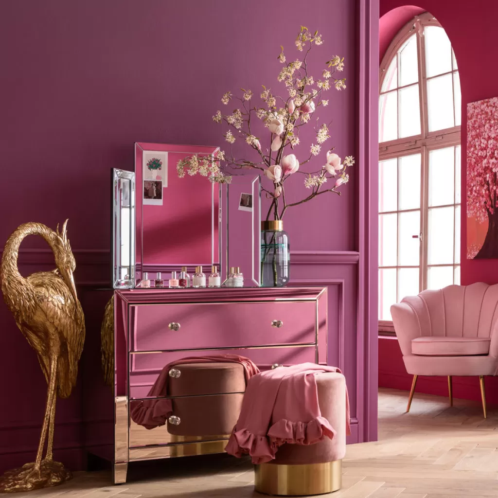Senkit | Olohuone>KARE Design Luxury Pearl Lipasto, 3 Laatikkoa, Peililasia
