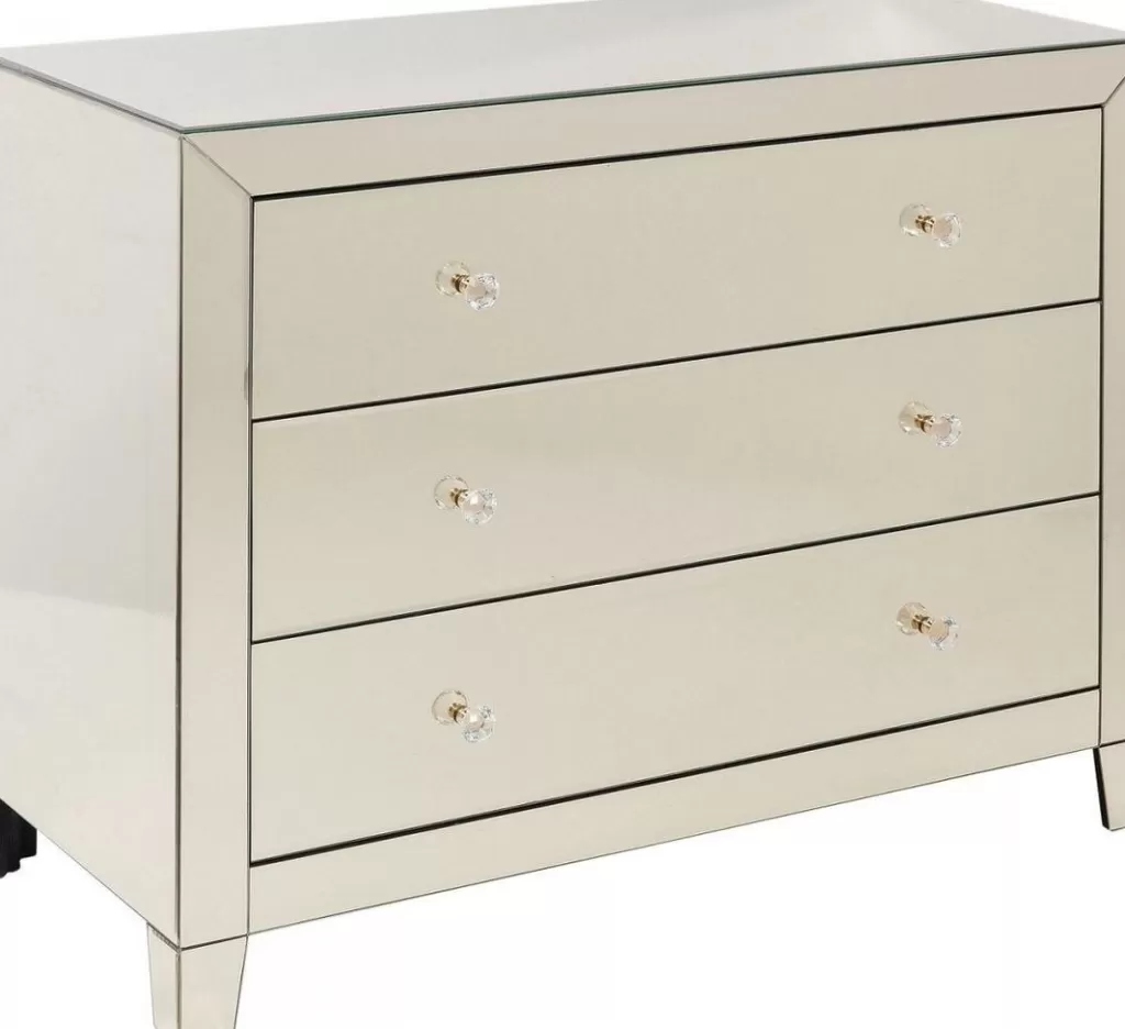 Senkit | Olohuone>KARE Design Luxury Pearl Lipasto, 3 Laatikkoa, Peililasia
