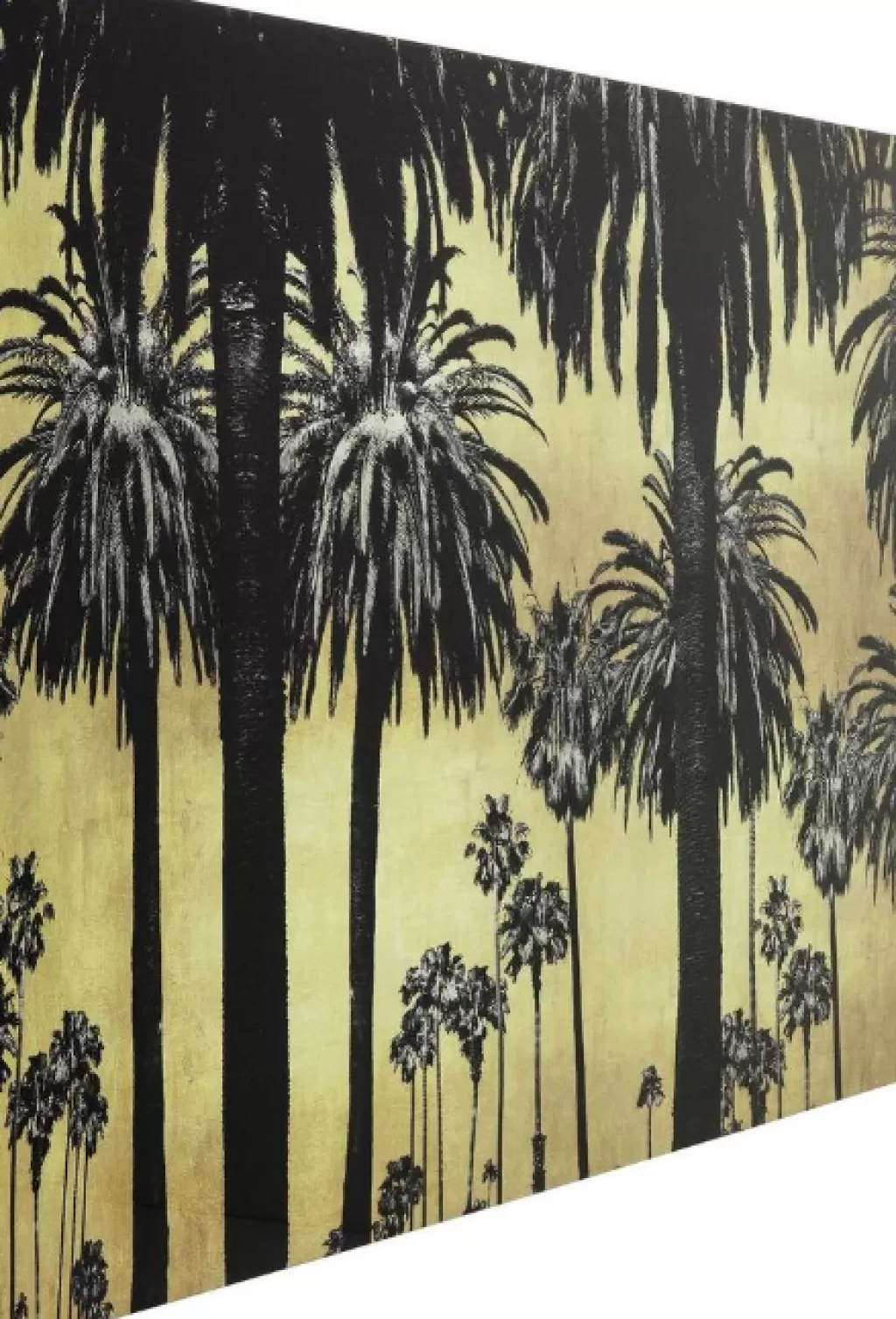 Taulut>KARE Design Metallic Palms Palmut Lasitaulu 180x120cm