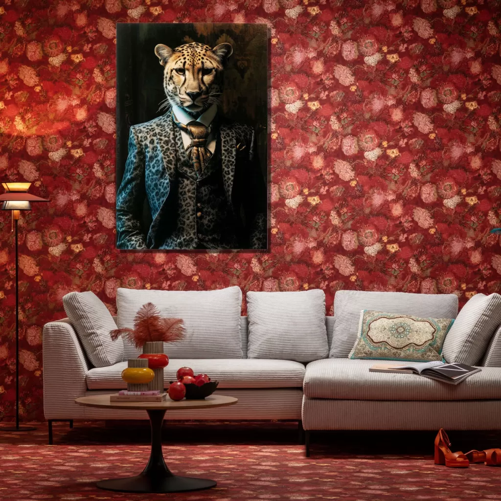 Taulut>KARE Design Mister Leo Leijona Lasitaulu 100x150cm