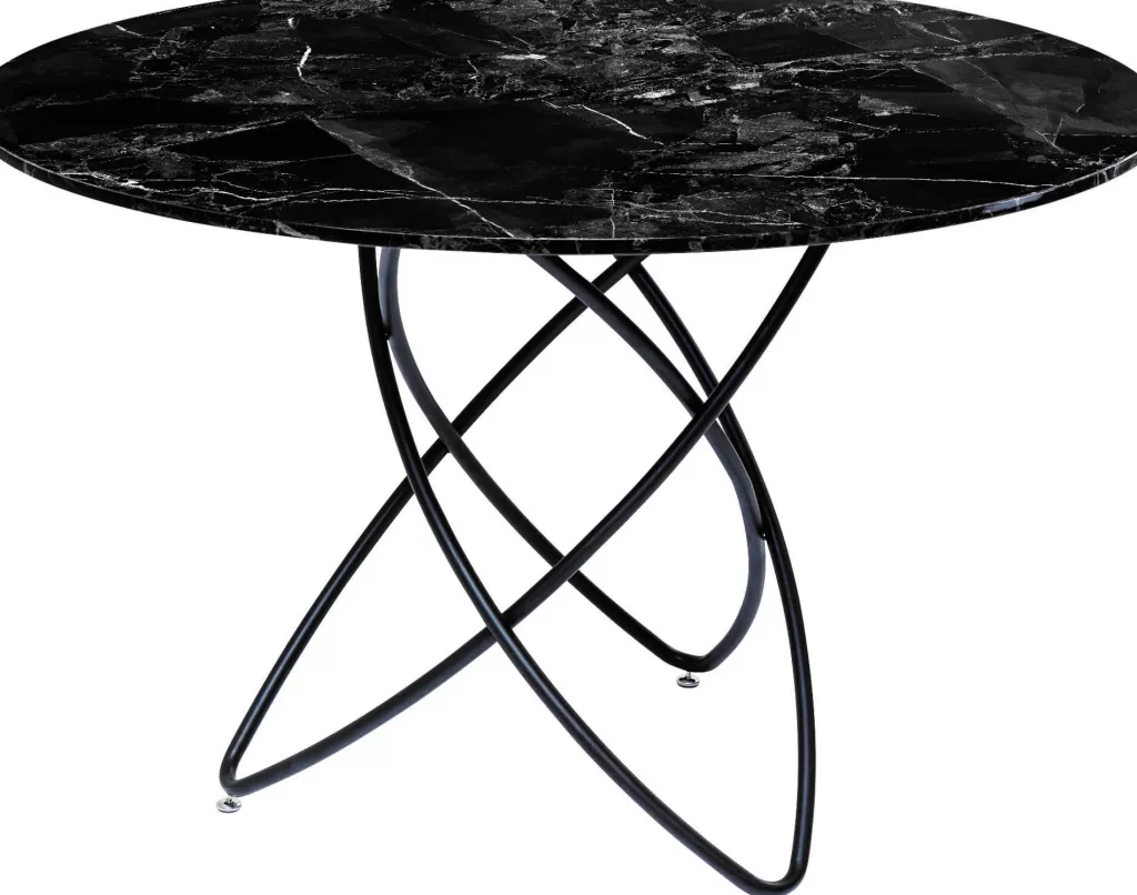 Pöydät>KARE Design Molekular Pöytä Marmorilasi/musta Ø120cm