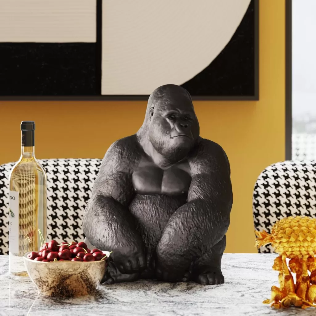 Koriste-Esineet>KARE Design Monkey Gorilla Side Medium Koriste-esine, Figuuri, Musta