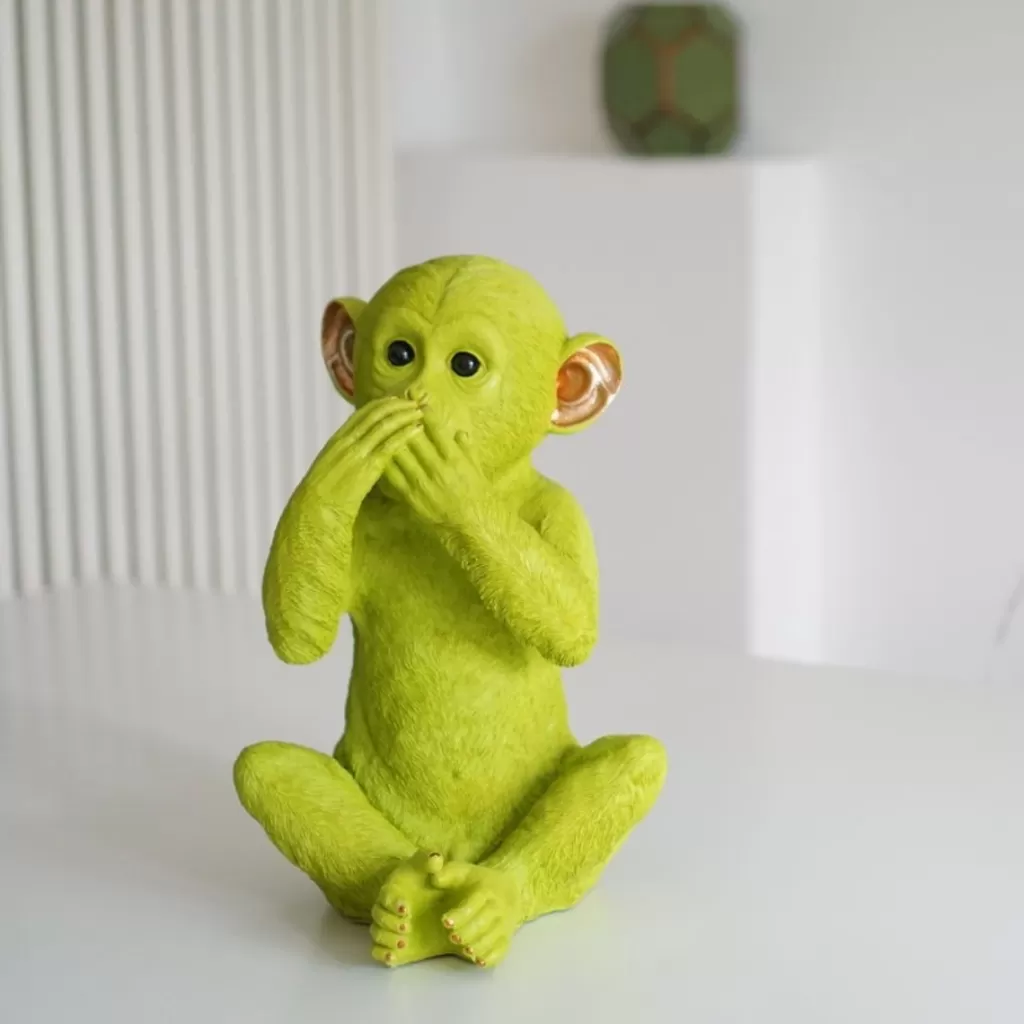 Säästölippaat>KARE Design Monkey Iwazaru Apina Säästölipas, Lime