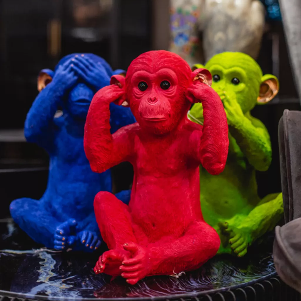 Säästölippaat>KARE Design Monkey Kikazaru Apina Säästölipas, Punainen