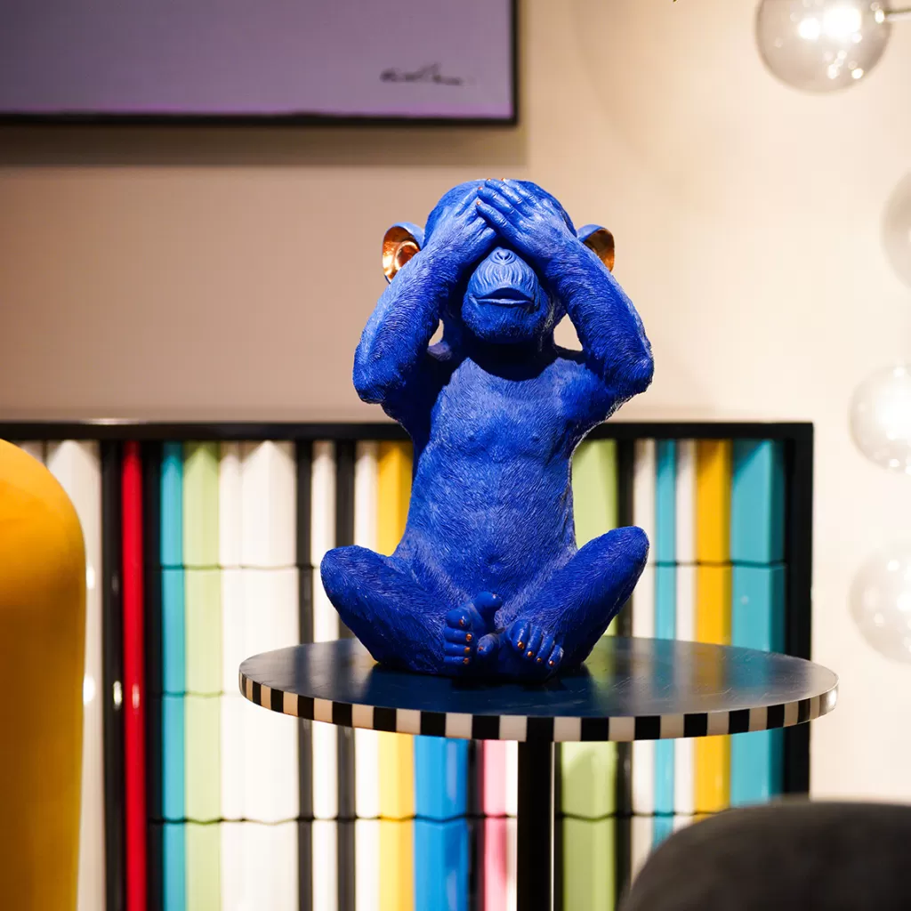 Säästölippaat>KARE Design Monkey Mizaru Apina Säästölipas, Sininen