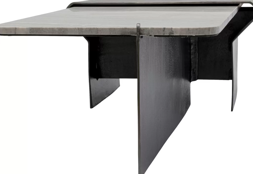 Sohvapöydät>KARE Design Montagna Sohvapöytä Marmoria Ja Metallia 142x70cm