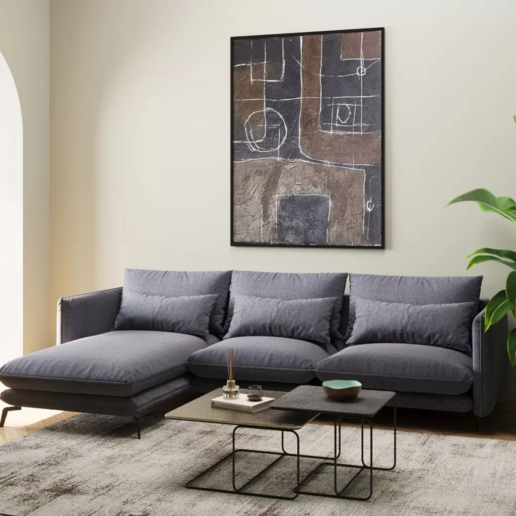 Olohuone | Kulmasohvat>KARE Design Monza Kulmasohva, Harmaa, Vasen 296cm