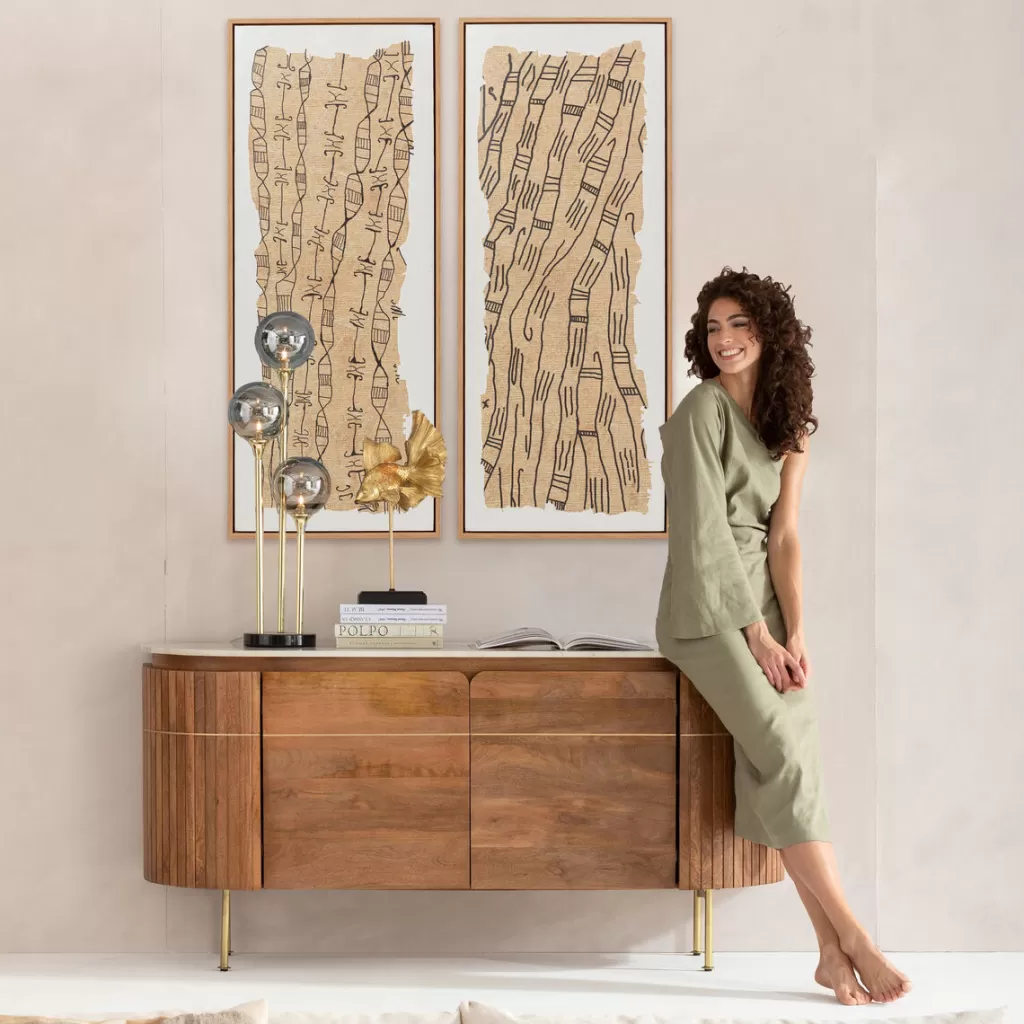 Taulut>KARE Design Native Spirals Kehystetty Taulu 50x150cm