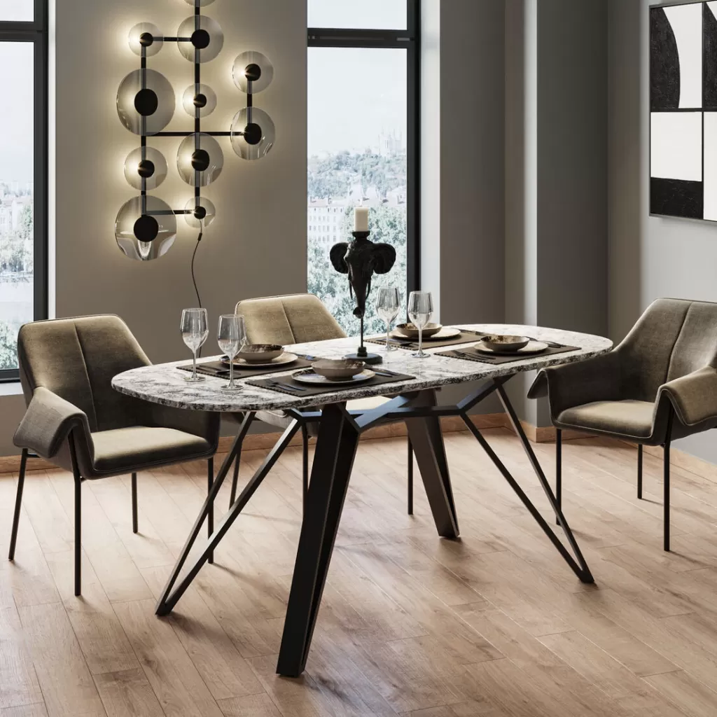 Pöydät>KARE Design Okinawa Pöytä, Metalli, Graniitti 180x90cm