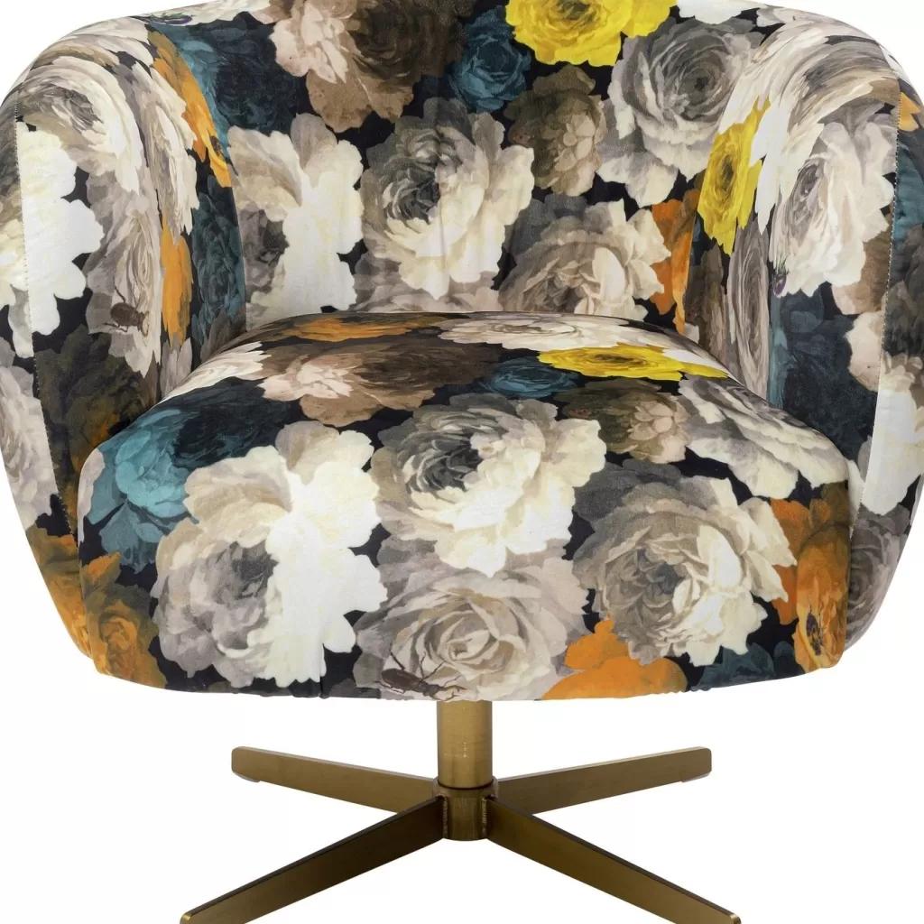 Nojatuolit>KARE Design Peony Flower Kääntyvä Nojatuoli, Keltainen