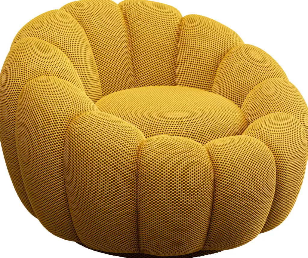 Nojatuolit>KARE Design Peppo Bloom Kääntyvä Nojatuoli Keltainen