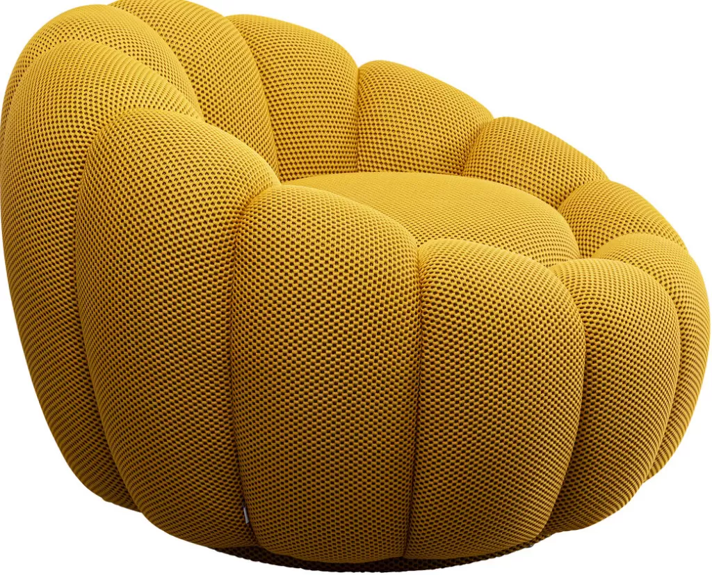 Nojatuolit>KARE Design Peppo Bloom Kääntyvä Nojatuoli Keltainen