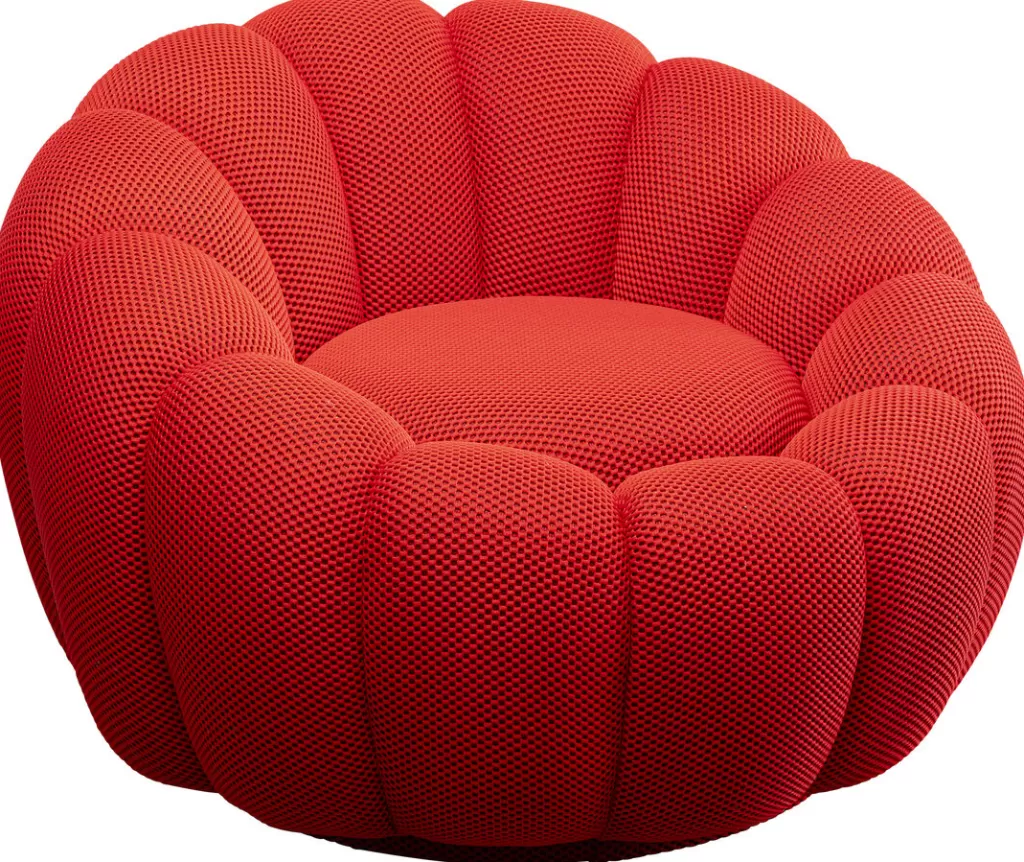 Nojatuolit>KARE Design Peppo Bloom Kääntyvä Nojatuoli Punainen