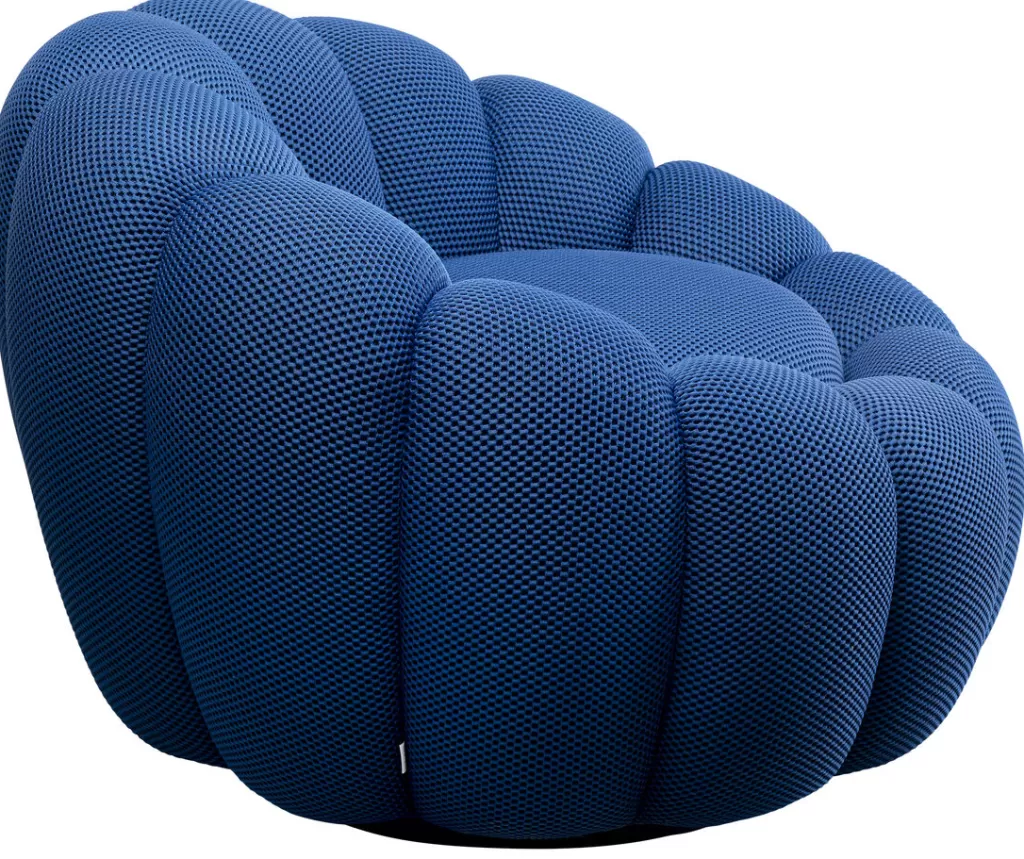 Olohuone | Nojatuolit>KARE Design Peppo Bloom Kääntyvä Nojatuoli Sininen