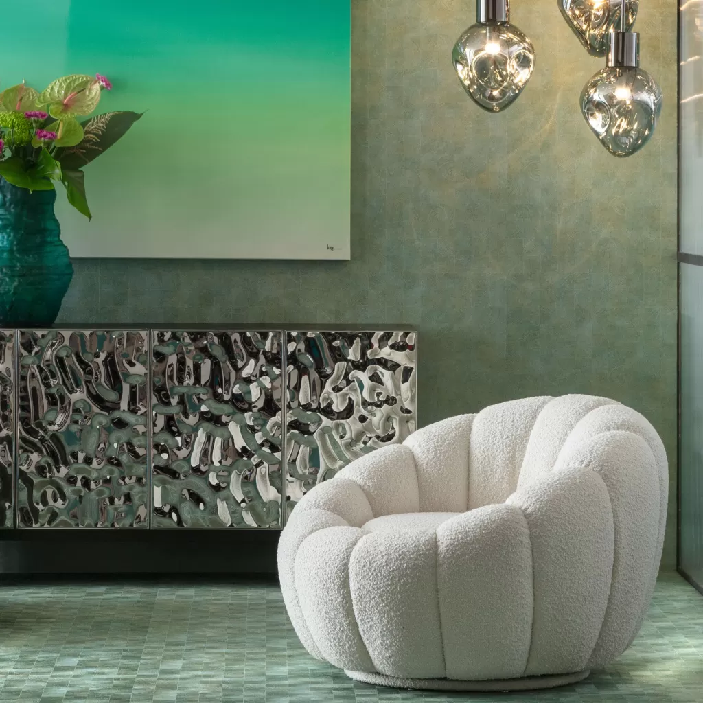 Nojatuolit>KARE Design Peppo Bloom Kääntyvä Nojatuoli Valkoinen