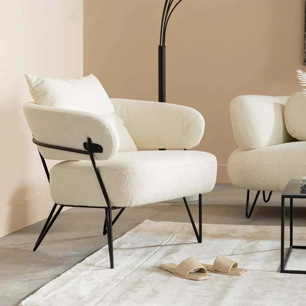 Olohuone | Nojatuolit>KARE Design Peppo Nojatuoli, Valkoinen