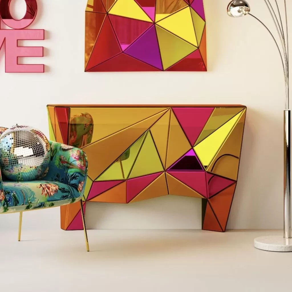 Konsolipöydät Ja Sivupöydät>KARE Design Prisma Colore Konsolipöytä Peililasia 127cm