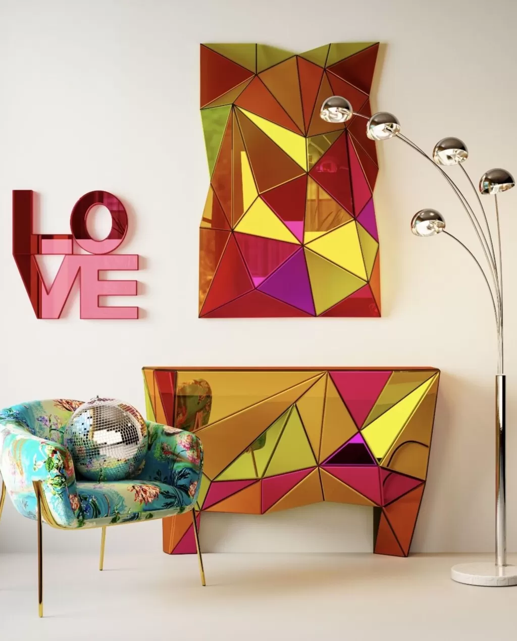 Konsolipöydät Ja Sivupöydät>KARE Design Prisma Colore Konsolipöytä Peililasia 127cm