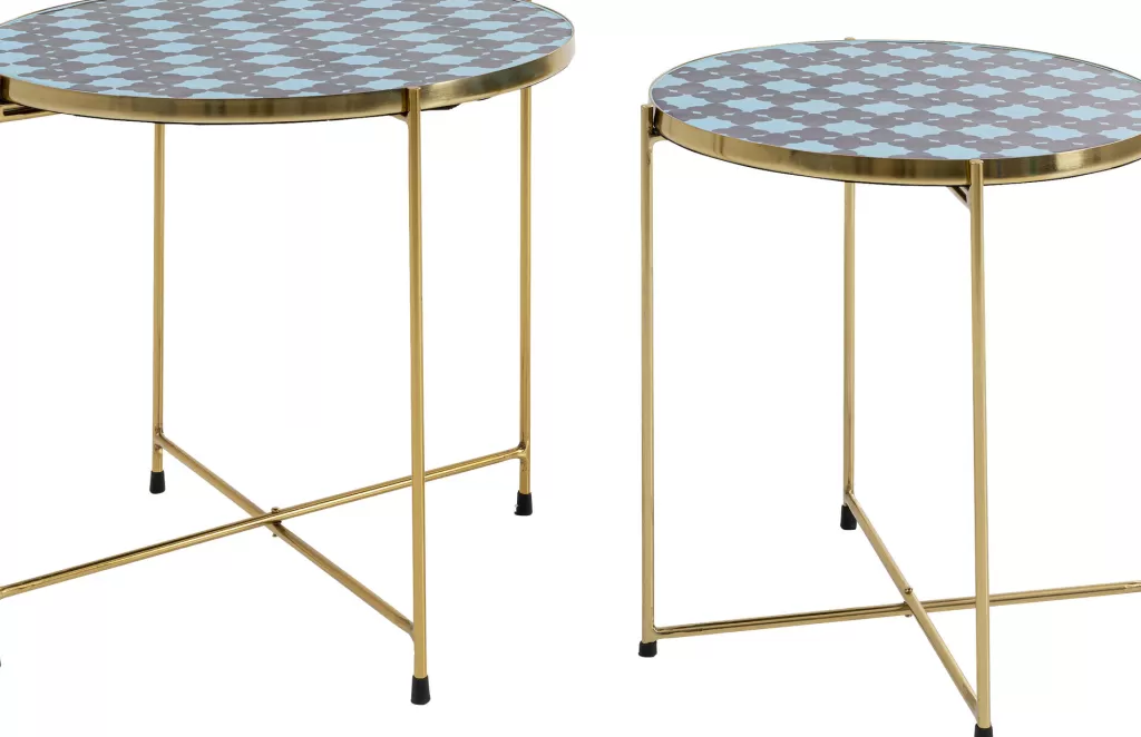 Sohvapöydät>KARE Design Priya Blue Sivupöytä (2/Setti)