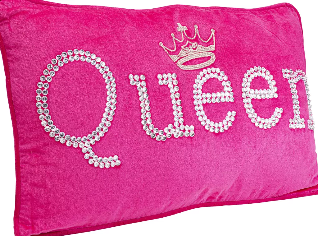 Sisustustyynyt | Olohuone>KARE Design Queen Helmikirjailtu Tyyny Pinkki 35x60 Cm