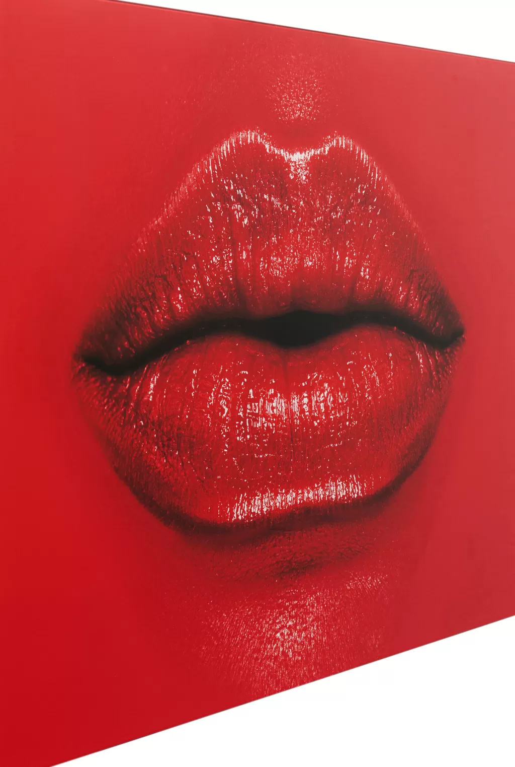 Taulut>KARE Design Red Lips Punaiset Huulet Lasitaulu 120x80cm