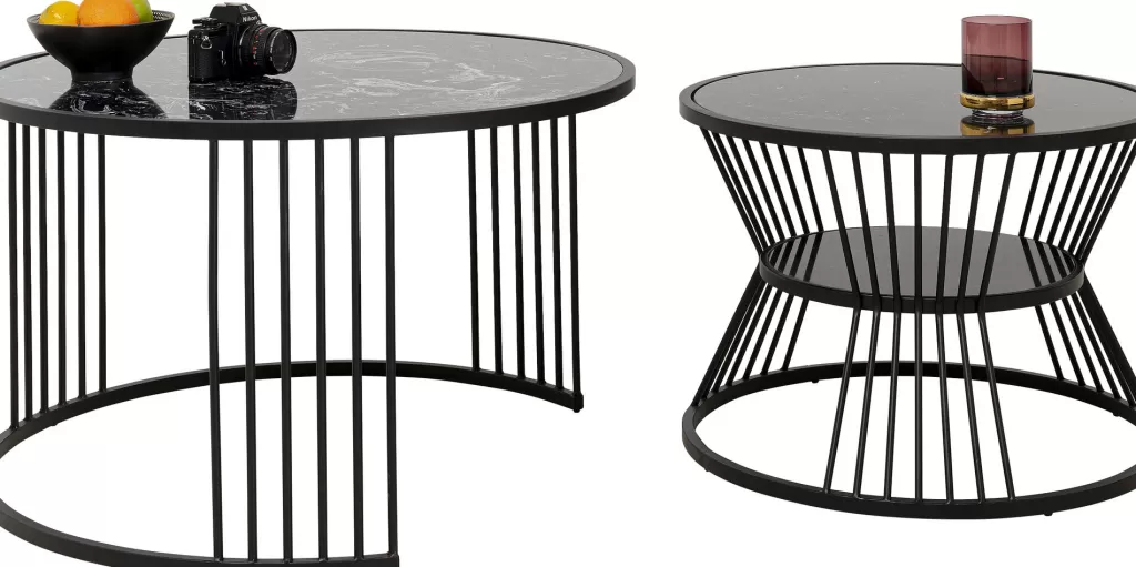Sohvapöydät>KARE Design Roma Sohvapöytä, Musta (2/Setti)