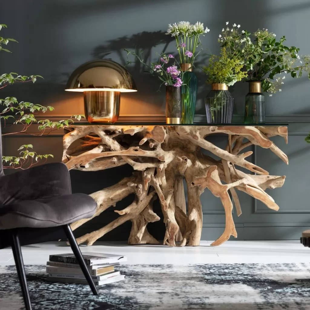 Konsolipöydät Ja Sivupöydät>KARE Design Roots Konsolipöytä 150x40cm