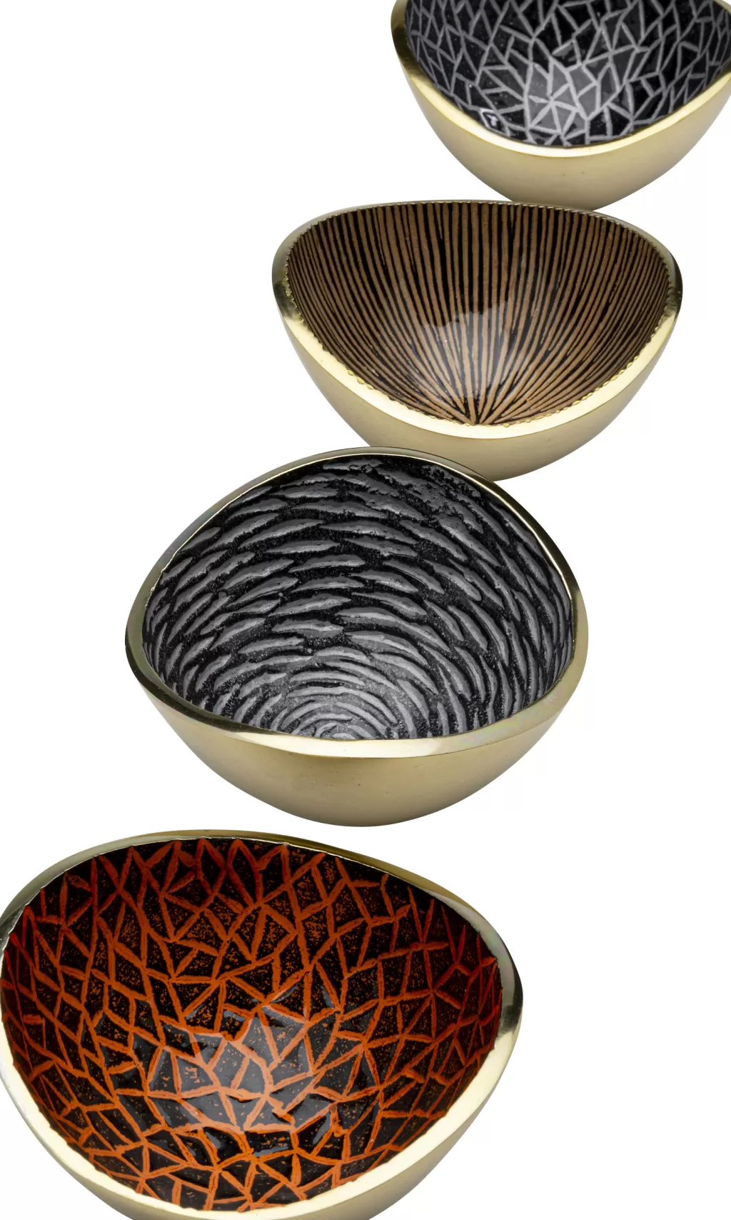 Astiat Snackseille>KARE Design Samba Colore Crackle Koristekulhot 4-setti