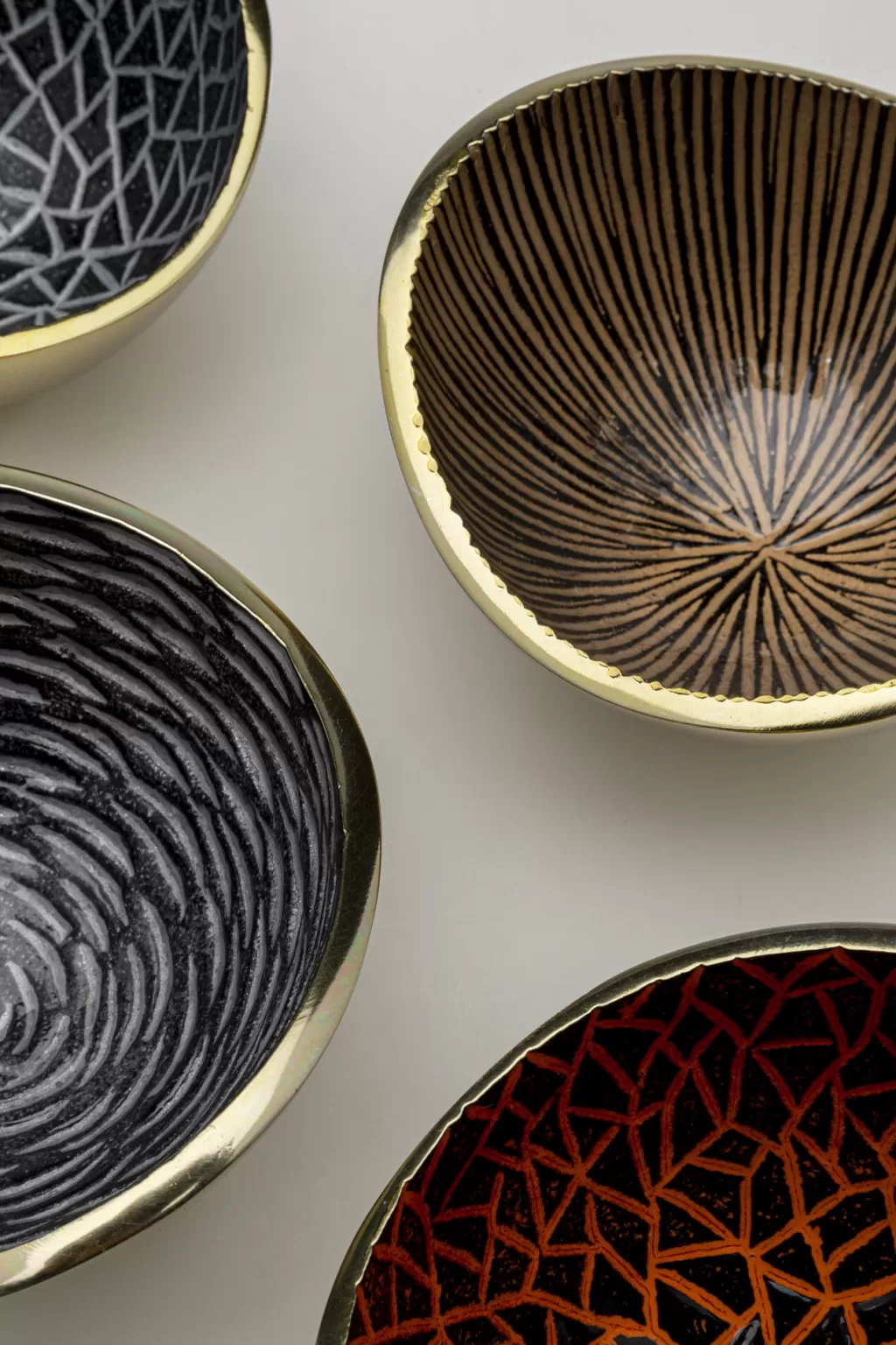 Astiat Snackseille>KARE Design Samba Colore Crackle Koristekulhot 4-setti