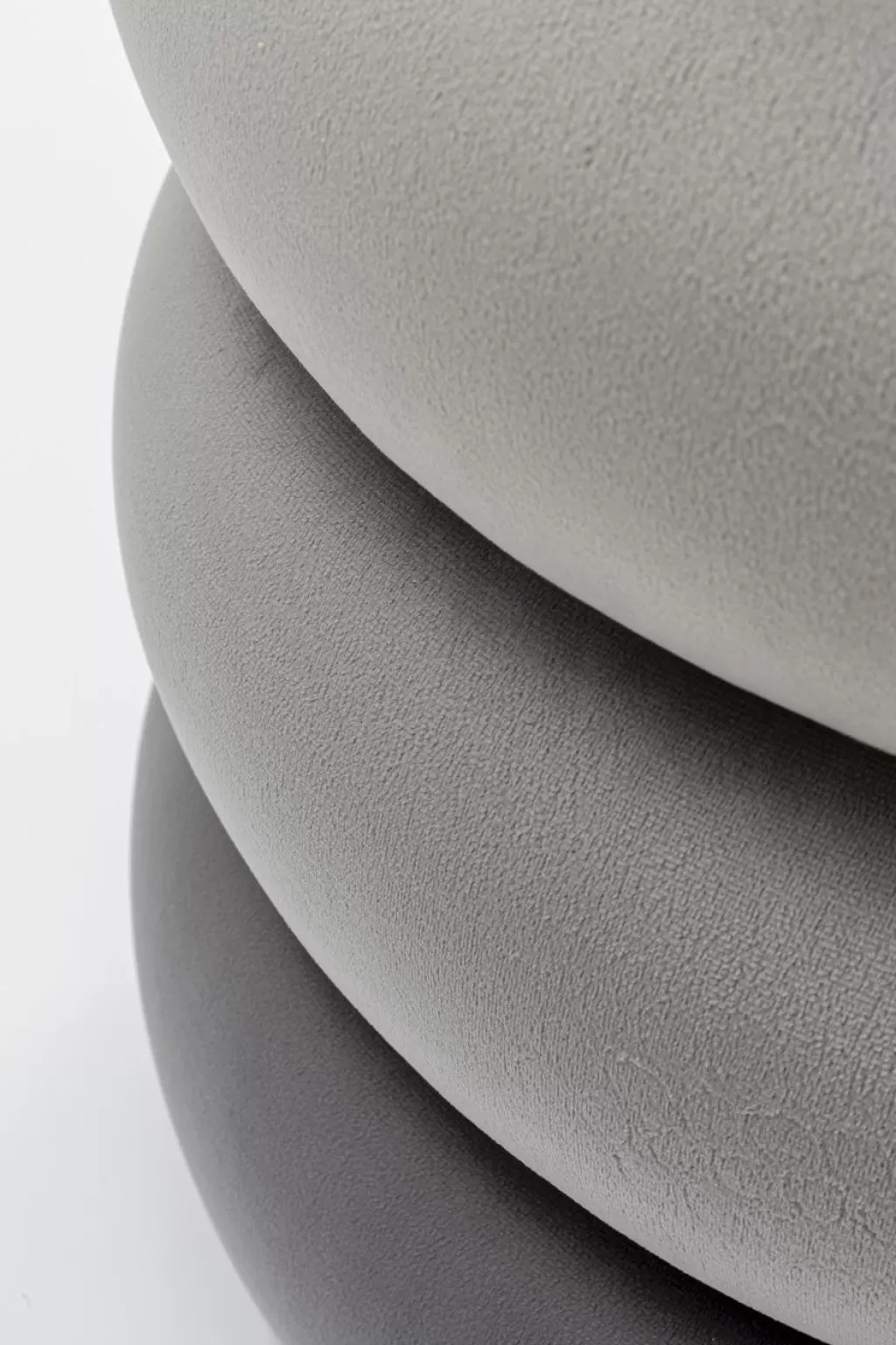 Rahit Ja Jakkarat>KARE Design Sandwich Grey Rahi, Jakkara Ø45cm