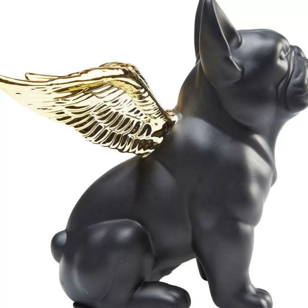 Koriste-Esineet>KARE Design Sitting Angel Dog Enkelikoira Koriste-esine, Kulta-musta