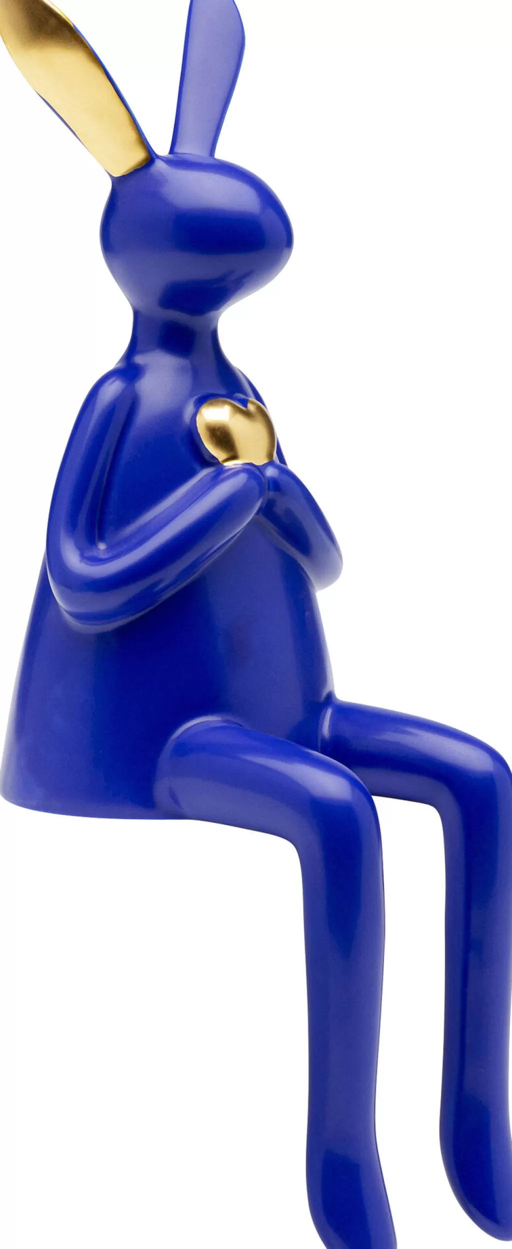 Koriste-Esineet>KARE Design Sitting Rabbit Heart Jänis, Pupu Koriste-esine Sininen 29cm